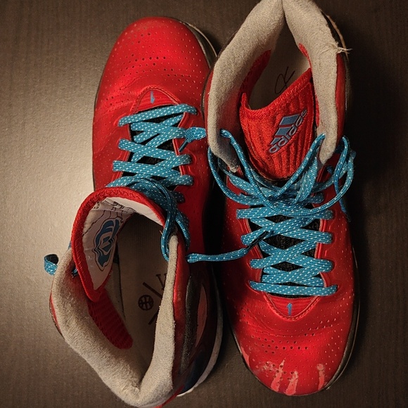 Adidas D Rose 5 Boost Brenda C75593 Men’s 8.5 Scarlet Solar Blue Black - Picture 1 of 5